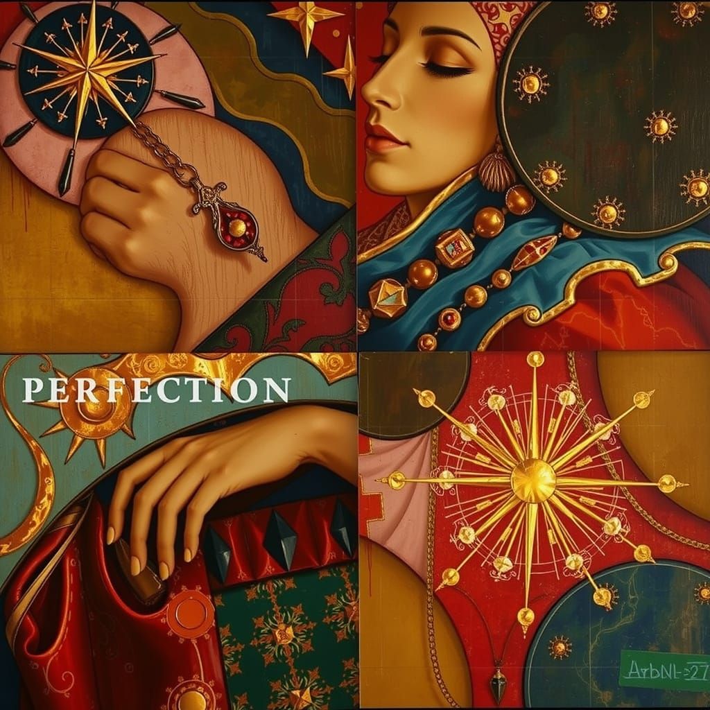 Abstract Artwork Symbolizing Perfection and Brilliance