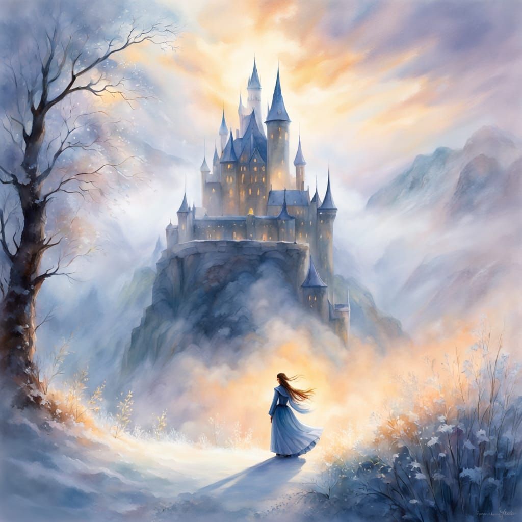 Dreamy Winter Serenade with Castle of Sparkling Snow
