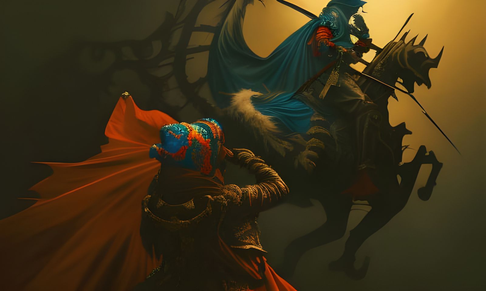 Gothic Jester's Bloody Assassination, Detailed Painting