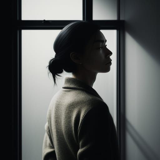 Contemplative Person Finds Serenity by Window