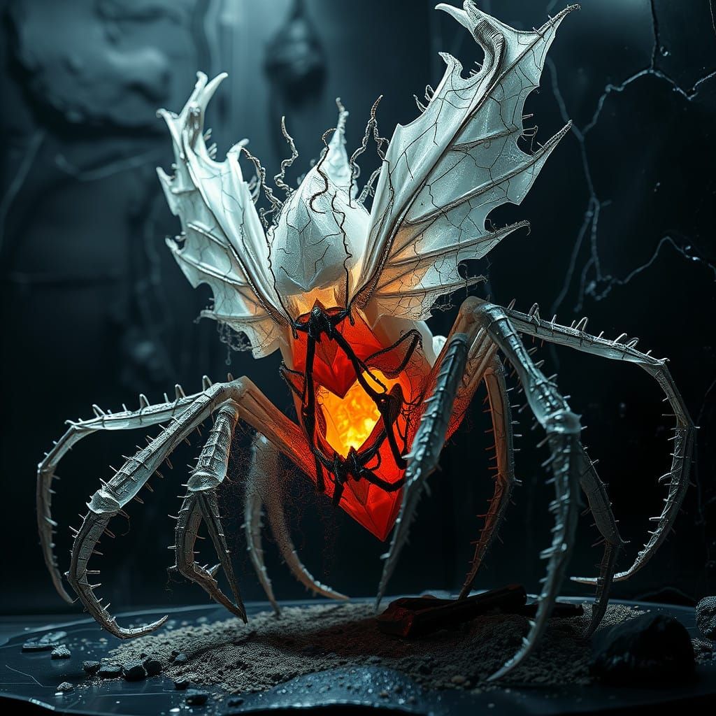 Ethereal Dark Entity Unveiled in Obsidian Lair