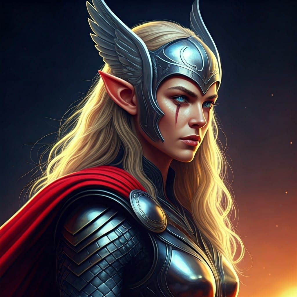 Mythical Warrior Unveiled: Hyperrealistic Runway Elegance