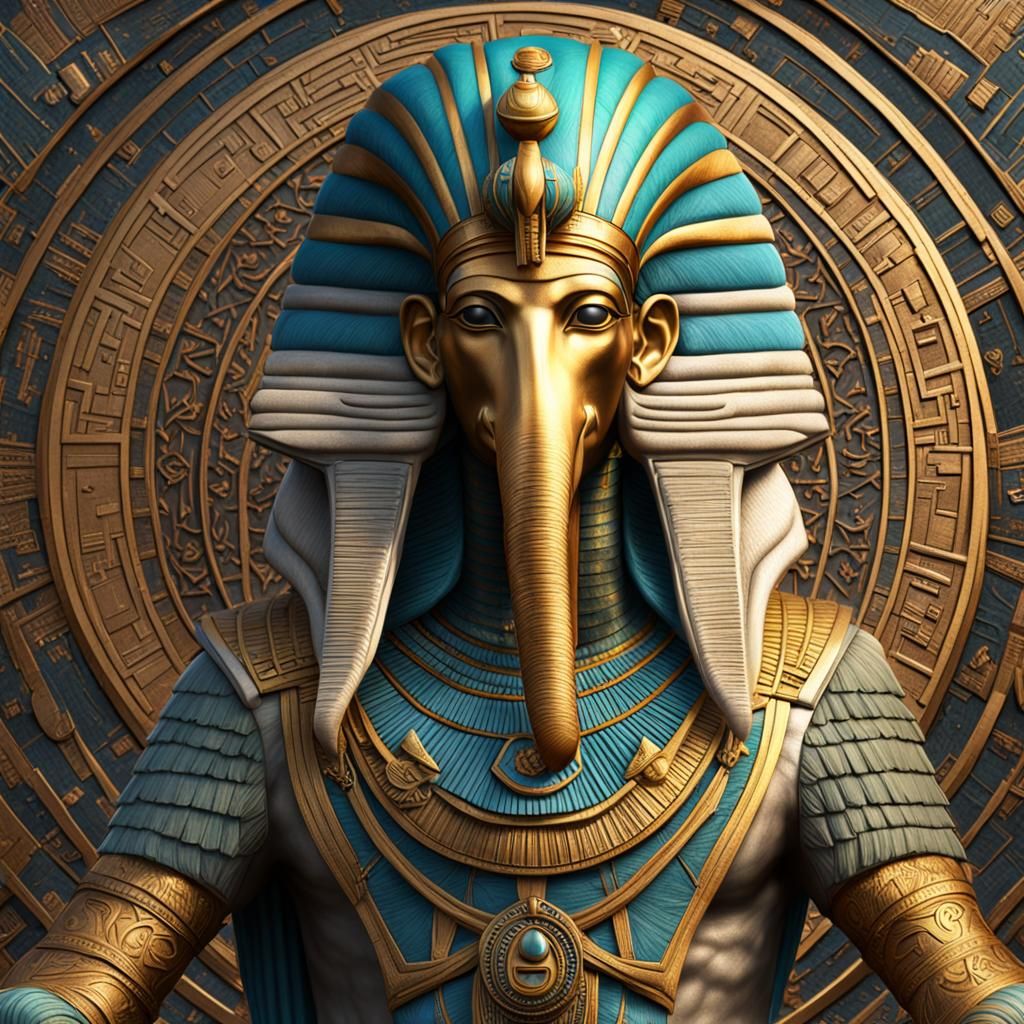 Hyperrealistic 8k Image of Thoth, Egyptian God