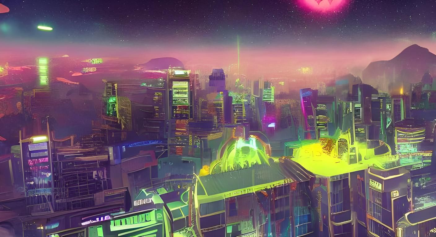 Cyberpunk Girl in Retro 80s Arcade Style