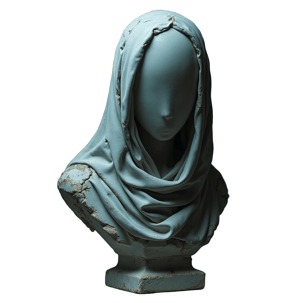 Mystical Faceless Statue with Weathered Texture