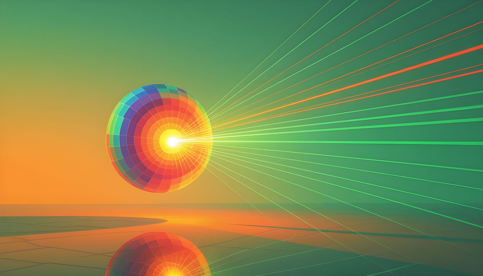 Synthwave Particle in Liminal Space with Fluorescent Lights