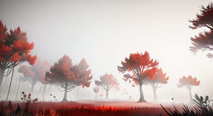 War of the Worlds Tripod in Red Fog