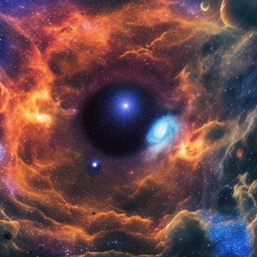 Epic Nebula with Constellations Above Mountains