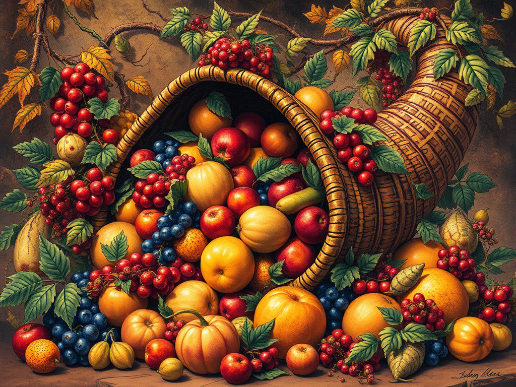 Lush Cornucopia in Comic Art Style