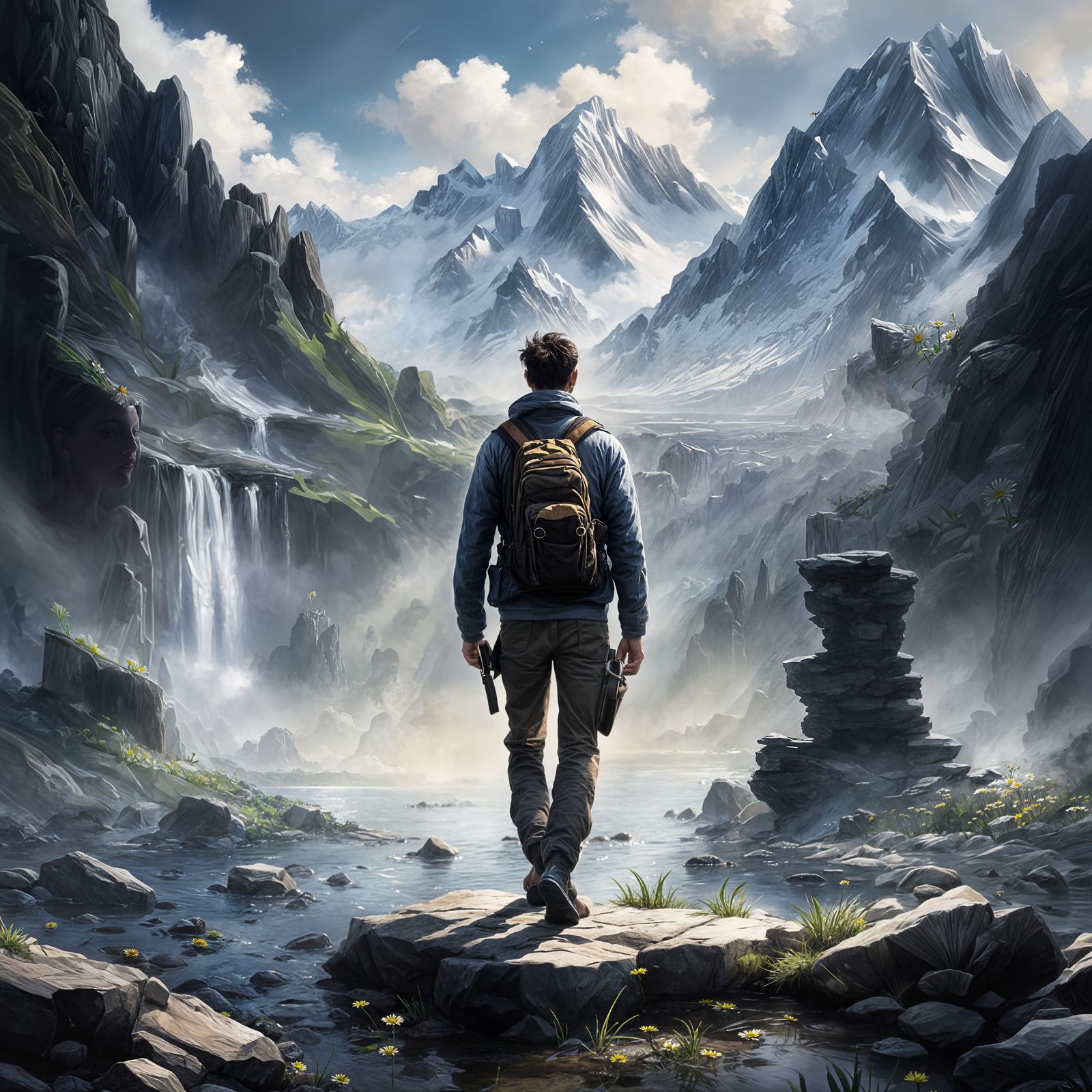 Whimsical Daisy Flower Generated by AI