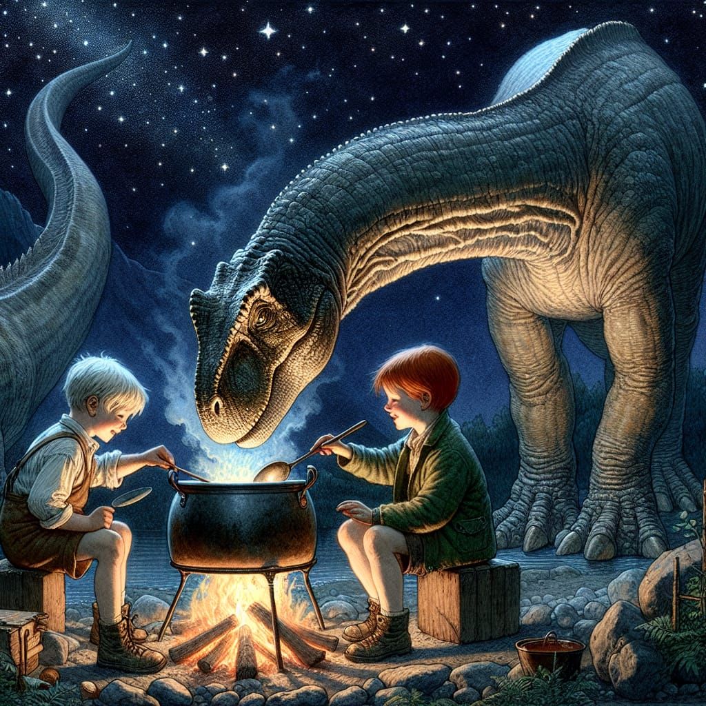 Dinosaur + Metal + Fire