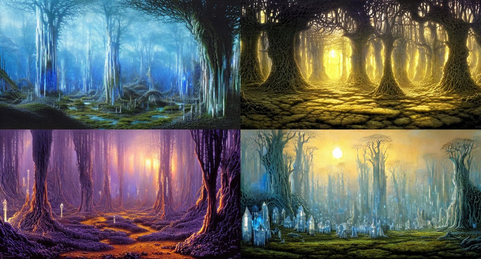 Crystal Forest: Epic Fantasy Landscape