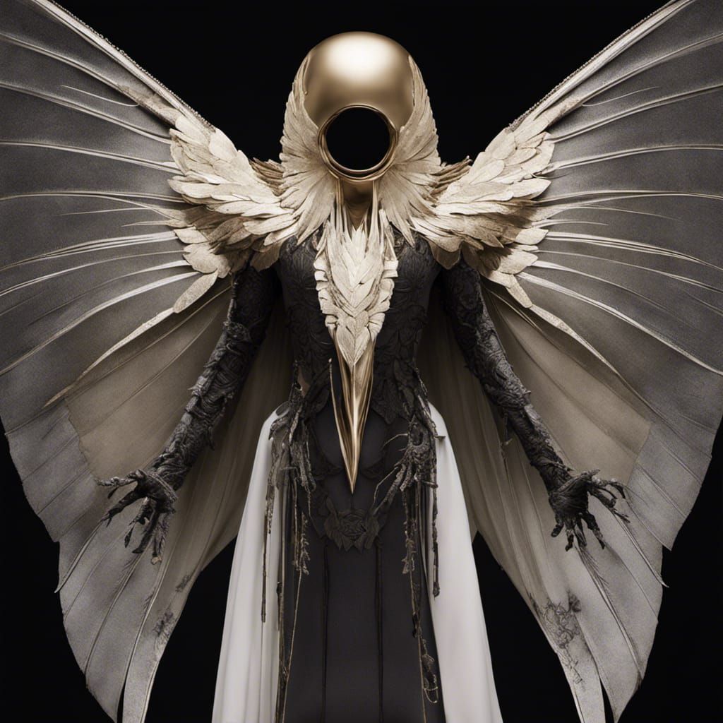 The Crow, Eric Draven  with crow wings in  flight, crow feat...