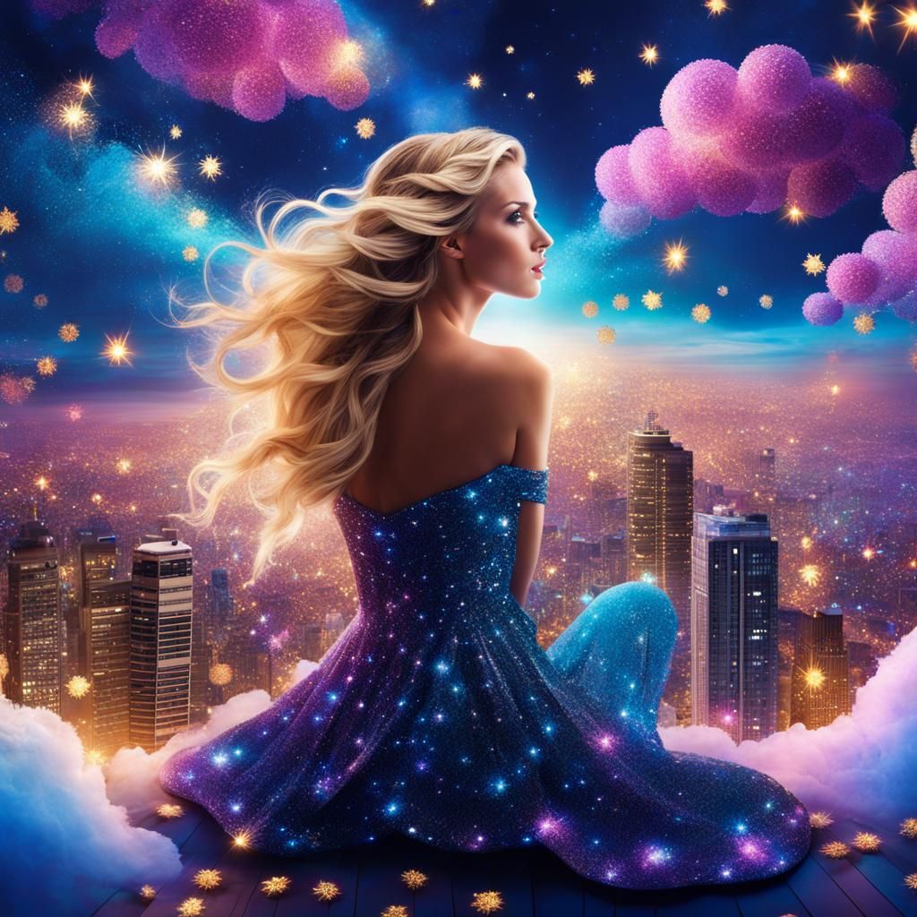 Sparkling Glitter Woman