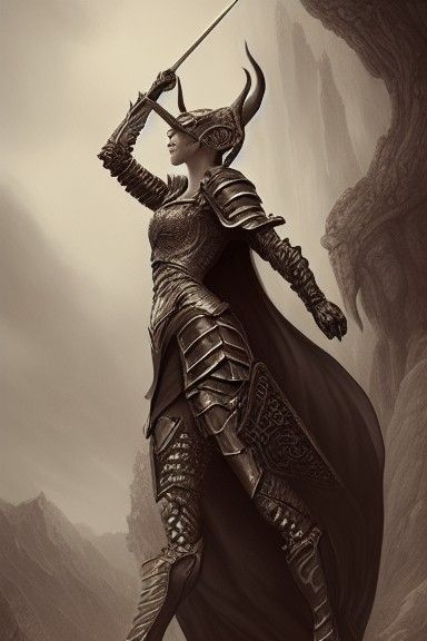 Dragonborn Paladin in Intricate Armor: Fantasy Digital Art