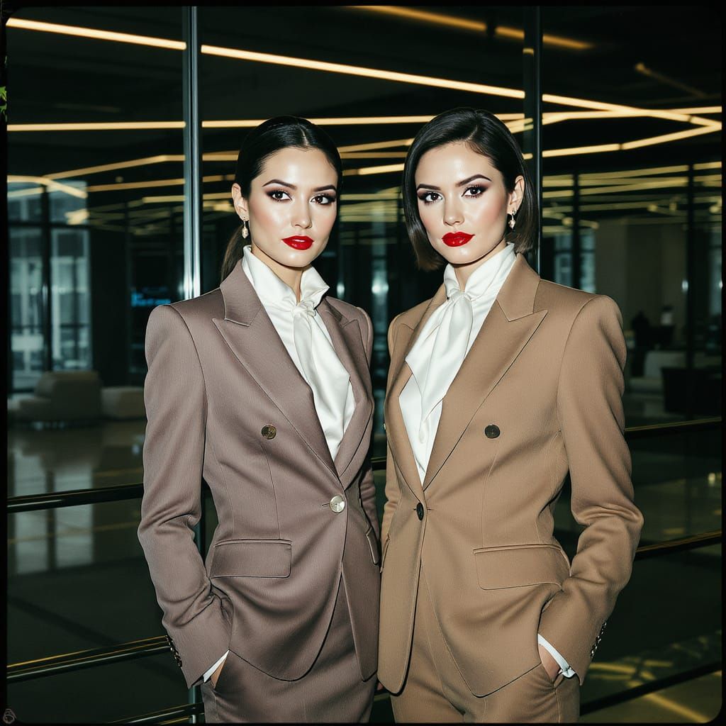 Elegant Women in Corporate Setting, LaChapelle Style