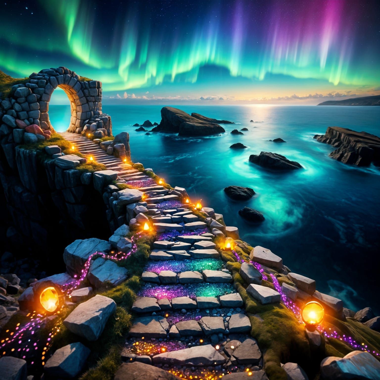 Whispers of a Fantastical Realm in Ethereal Glow