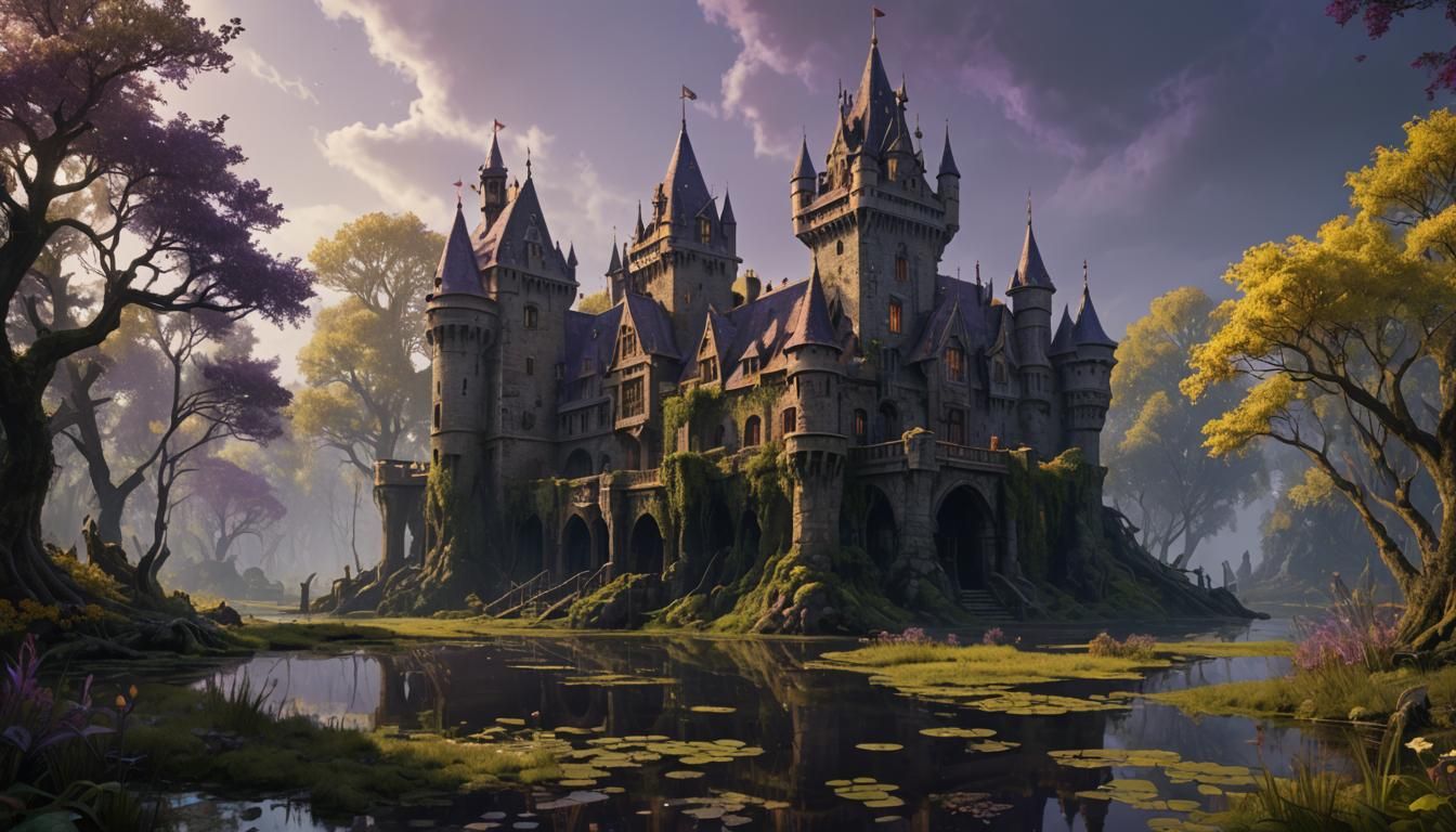 Swamp Castle: Dark Fantasy Concept Art