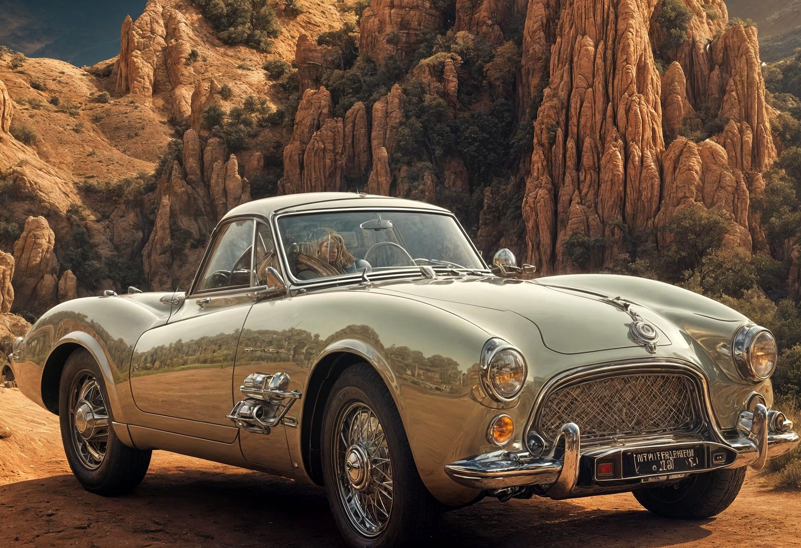 Bizarre Luxury Vehicles in Surreal Magical Realism