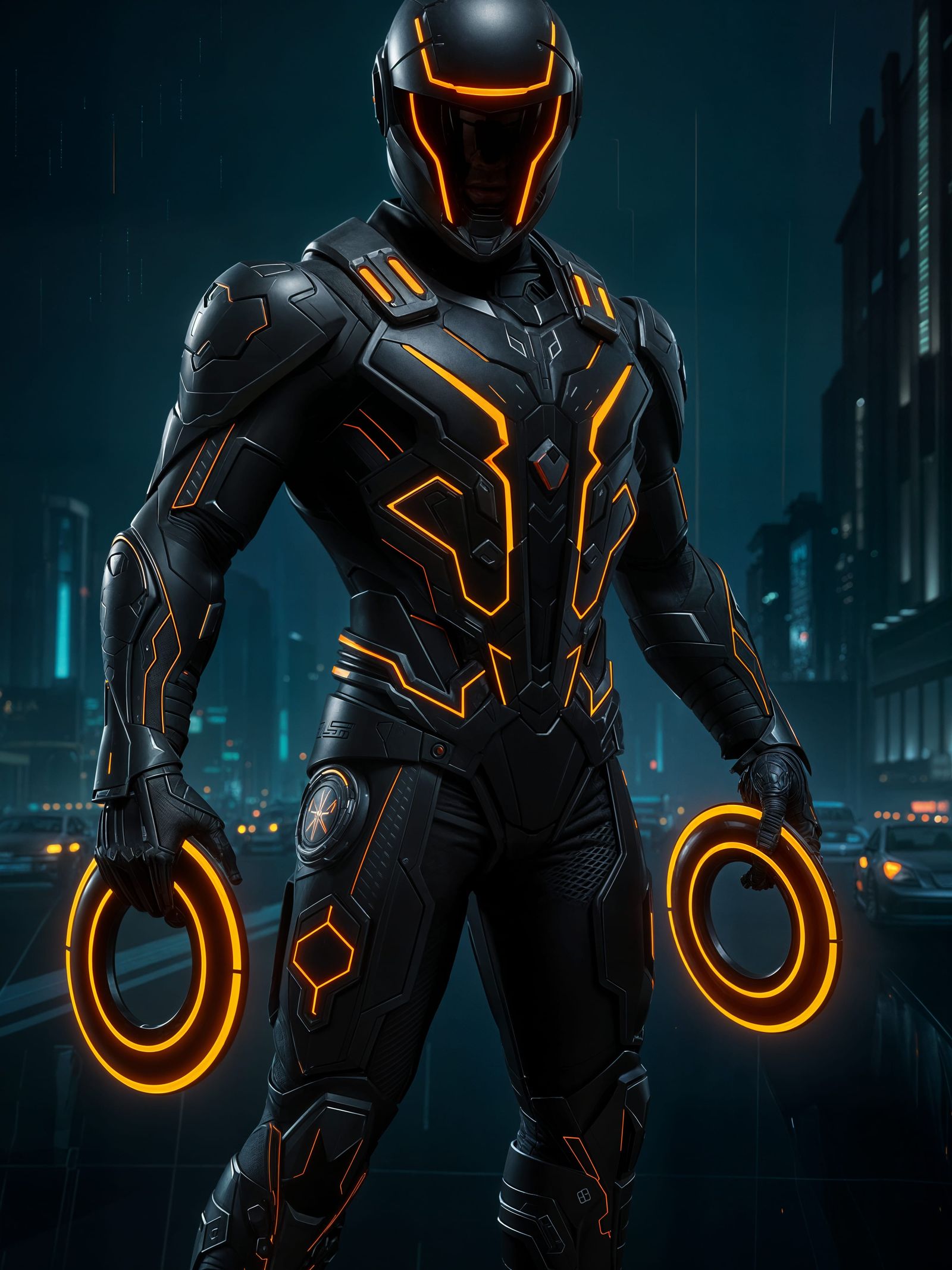 Rinzler in the Grid: Cyberpunk Battle Stance