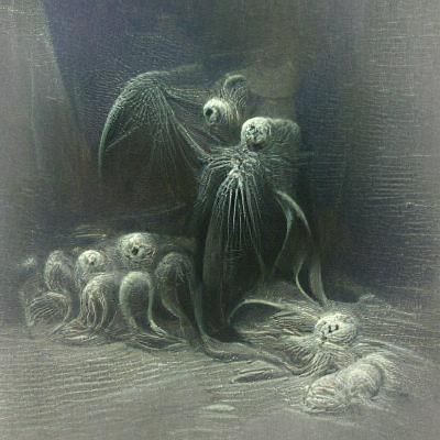 Cthulhu Kitten in Gustave Dore Style