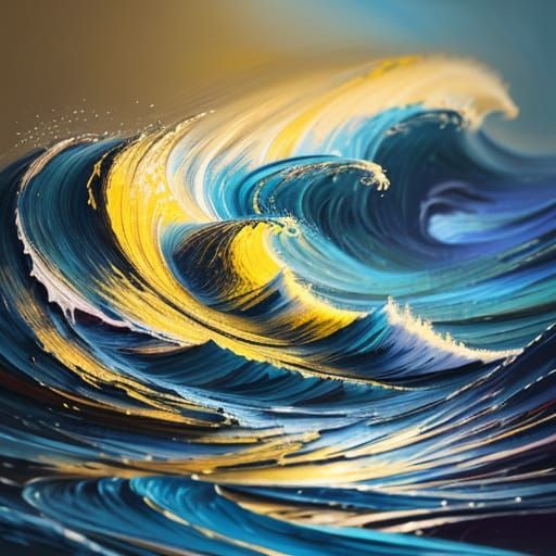 Vibrant Cubist Seascape in Neo-Impressionist Oil Painting St...