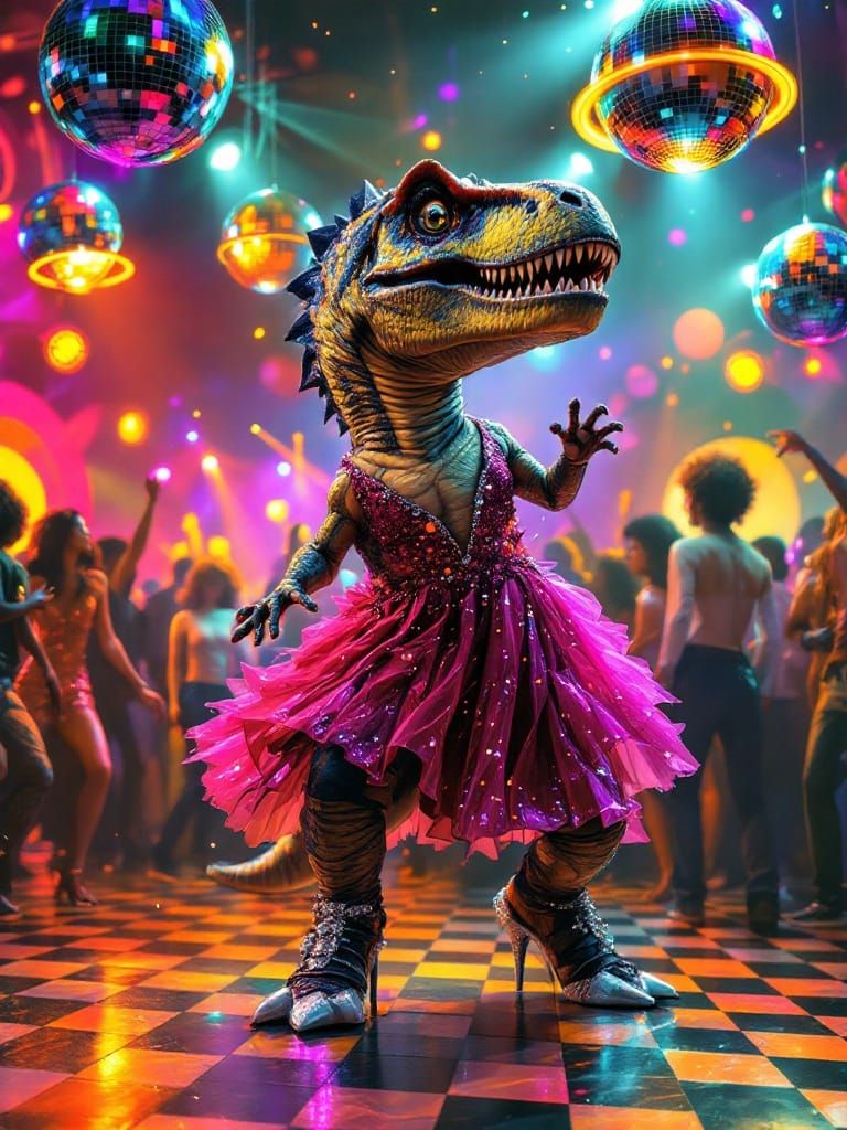 Electric Disco T-Rex in 1970s Funk Style