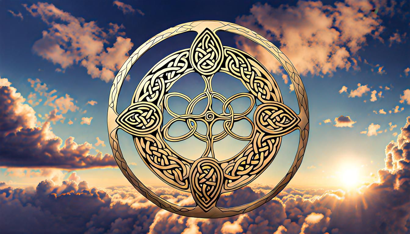 Celtic Wheel Soaring in the Sky