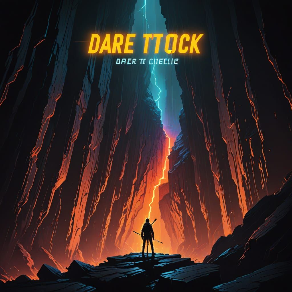 Hesitant Explorer at Glowing Chasm's Edge