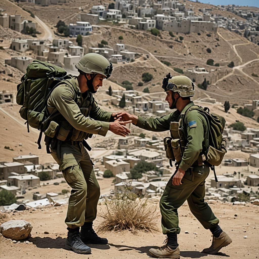 IDF Soldier Reaches Out to US Marine