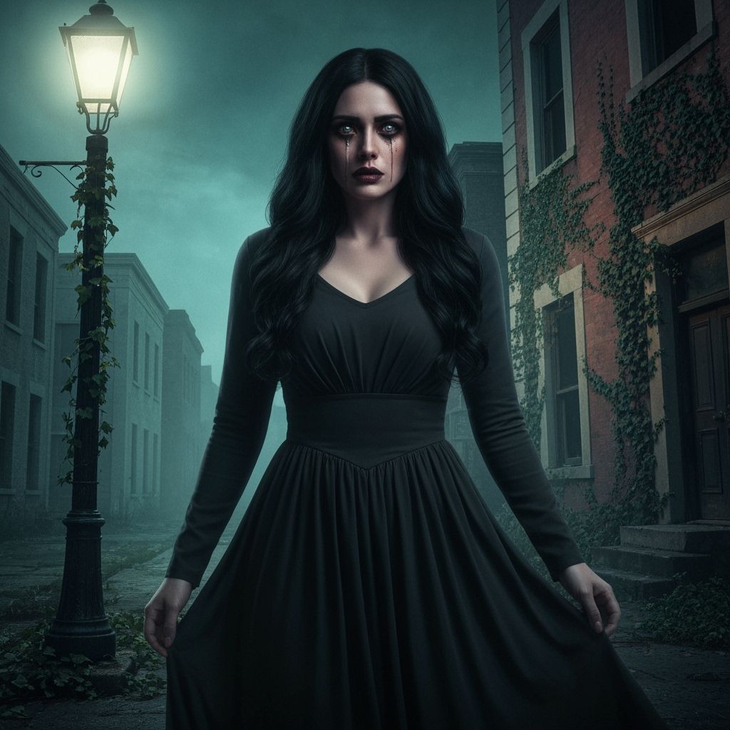 Ethereal La Llorona in Dark Romantic Setting