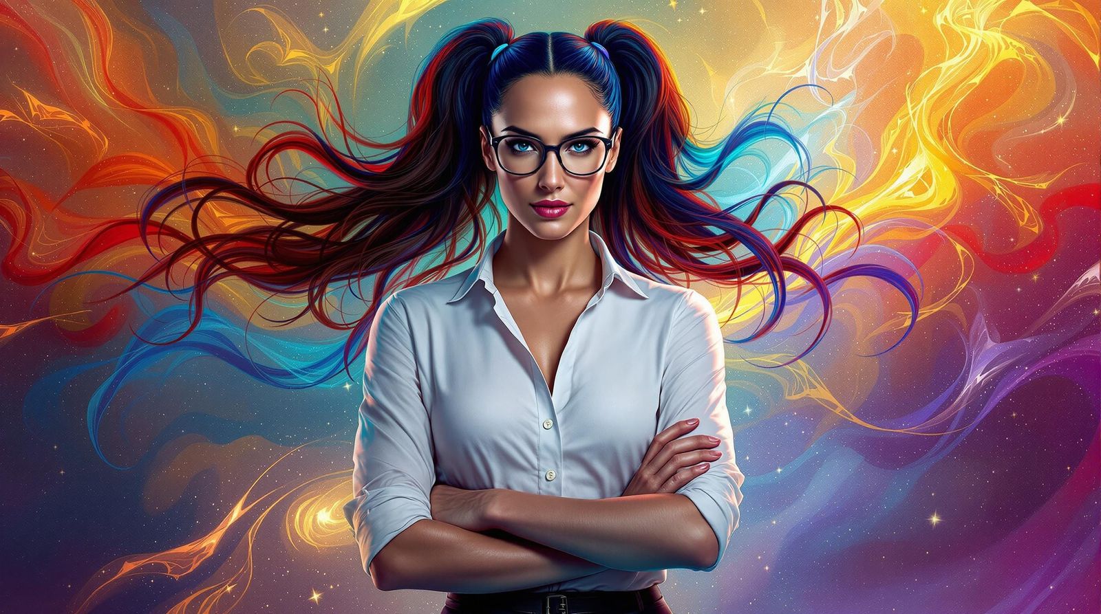 Gal Gadot in Modern Confidence as Digital Art