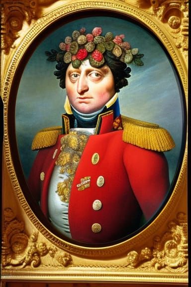 Napoleon Portrait in Arcimboldo Grotesque Style