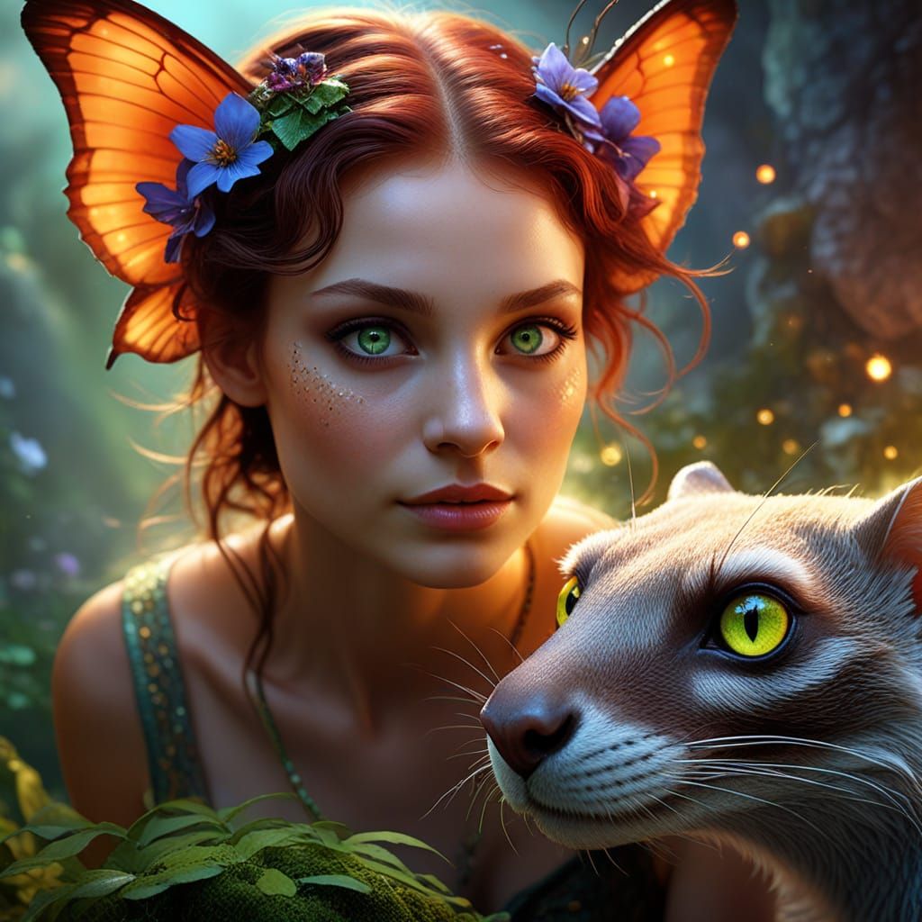 Ethereal Fantasy Creature: Comet Butterfly, Mongoose, Vampir...