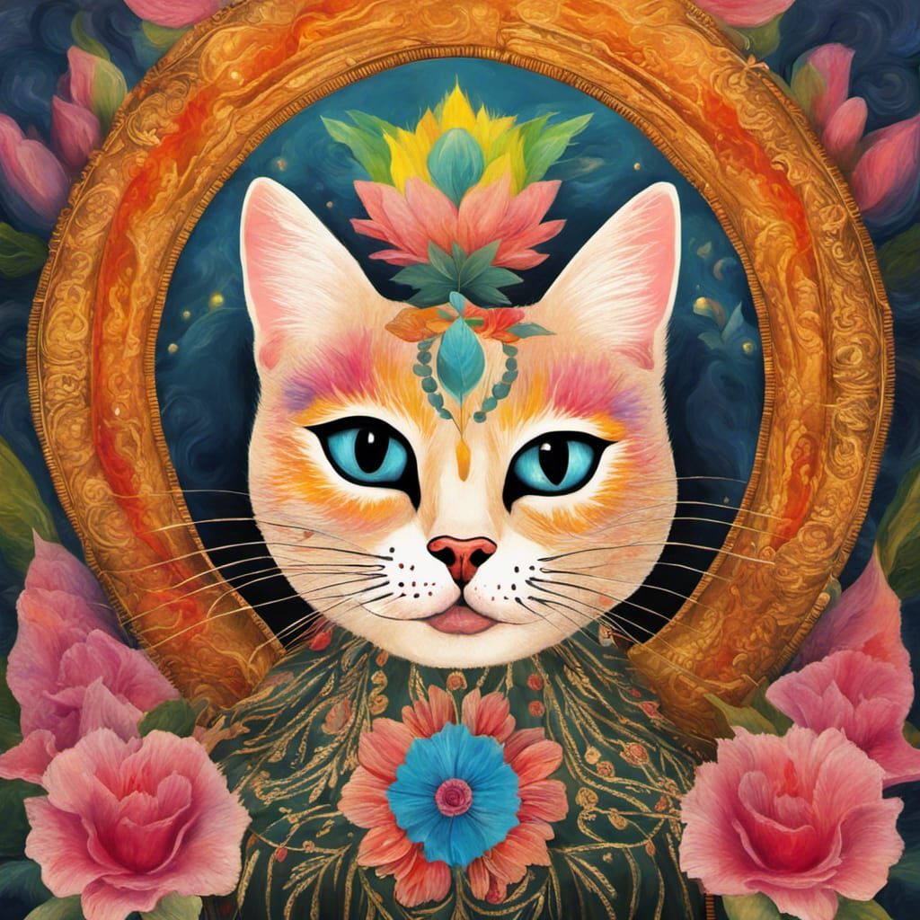 Frida Kahlo Cat Avatar 🌸