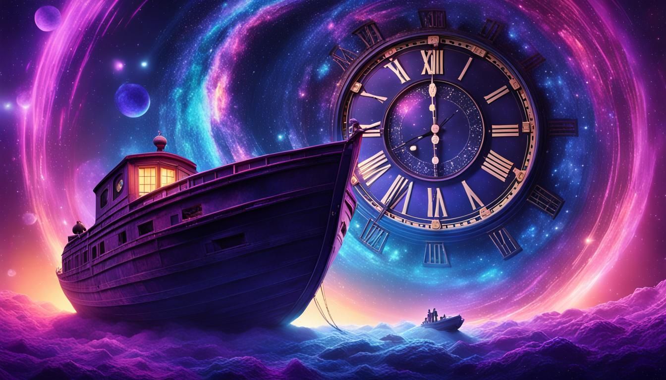 Time Traveler's Boat Pulled into Black Hole in Space