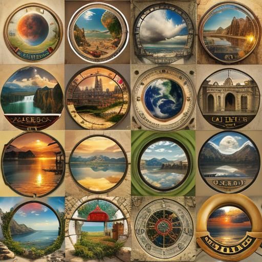 Surreal Matte Painting of Earth, Sky, and Sea