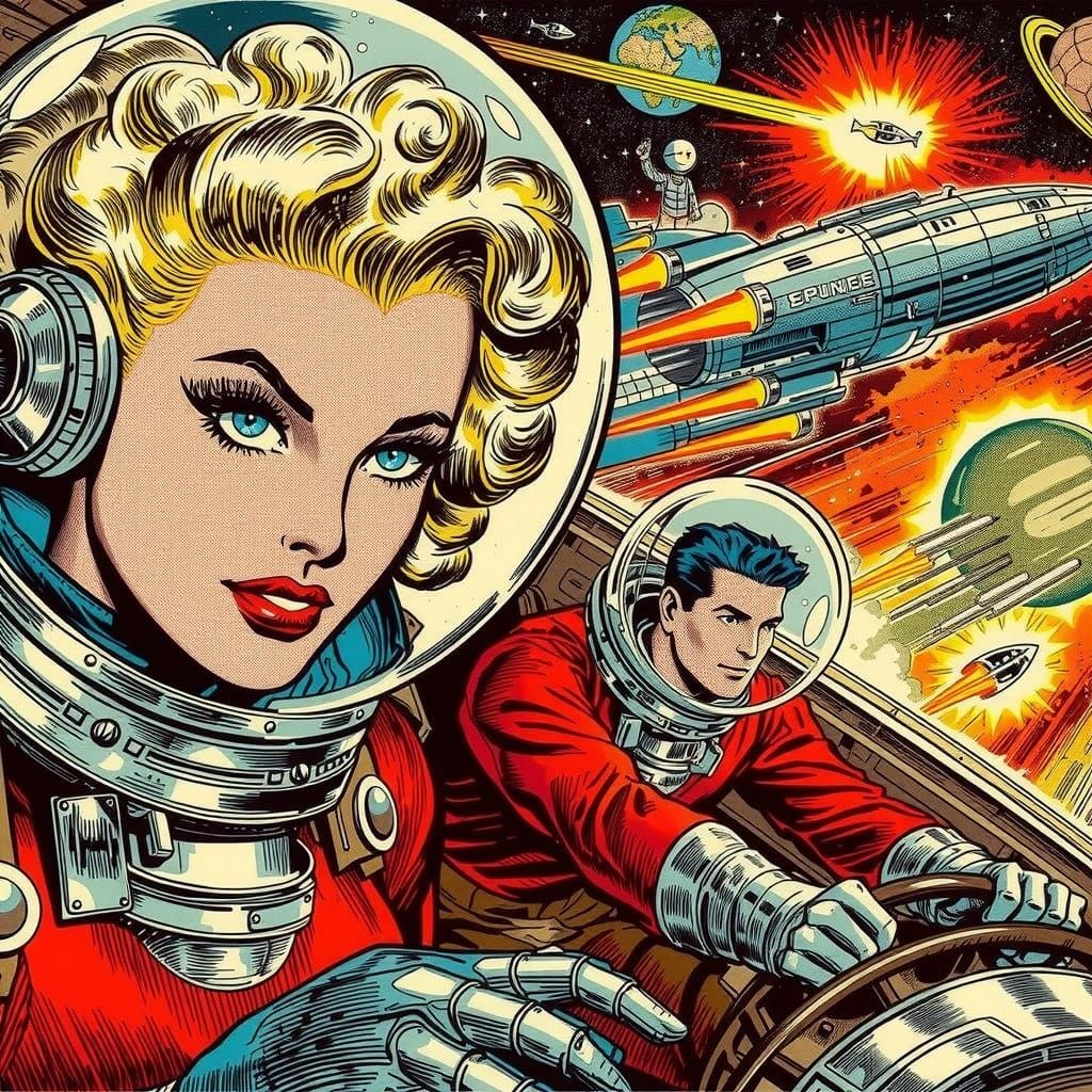 Epic Golden Age Sci-Fi Cover Art