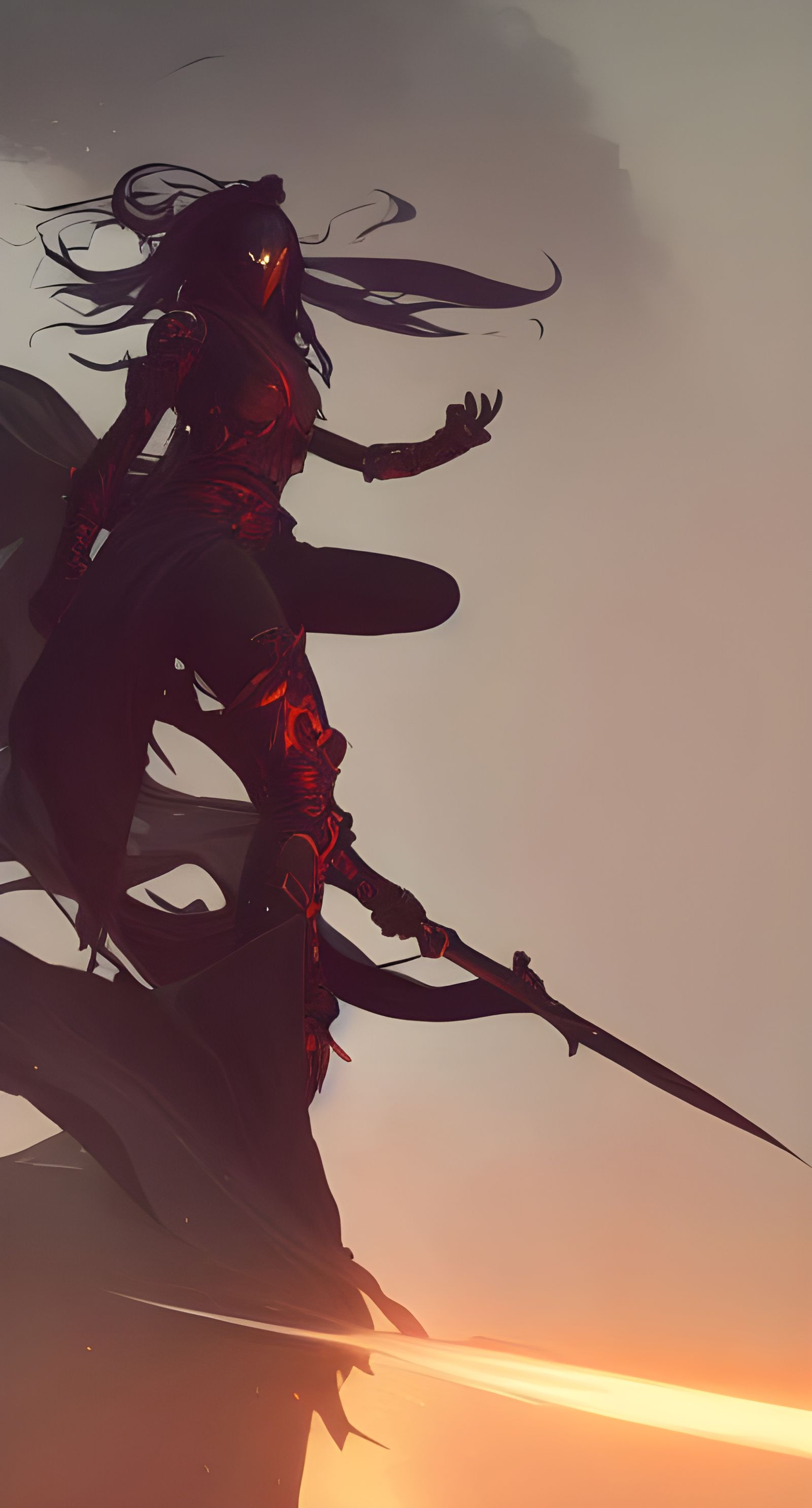 Hyperdetailed Ninja Women in Dark Fantasy Style