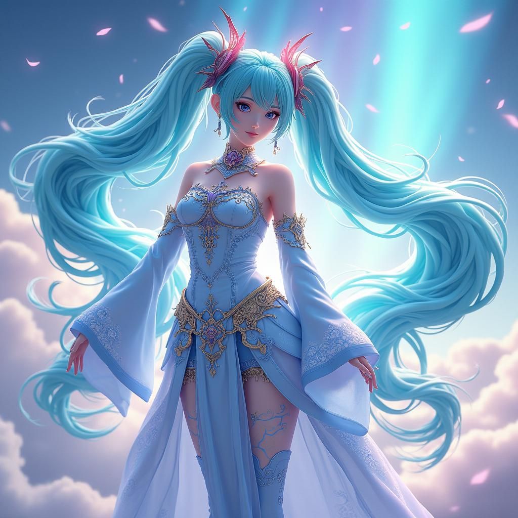 Regal Hatsune Miku in Crystal Armor