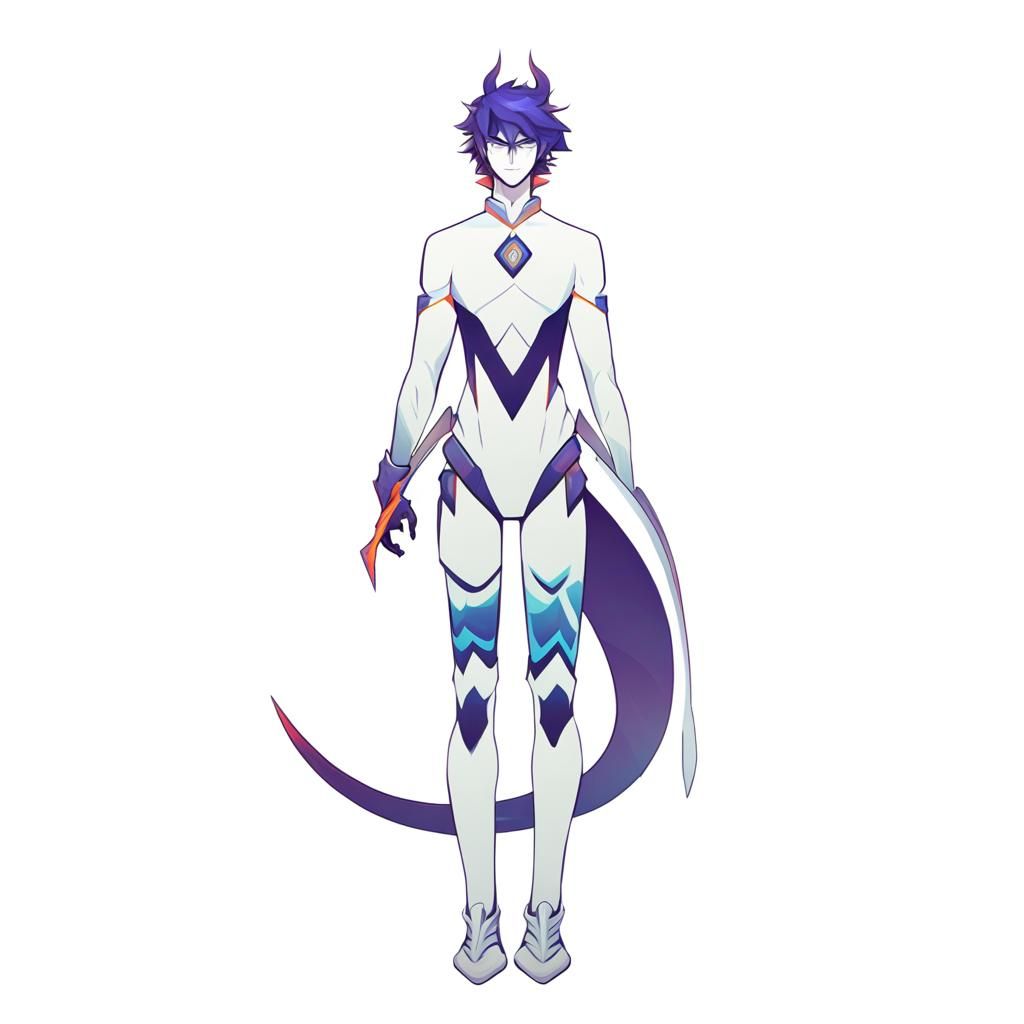 Stylish Monster Boy Character in Light Aesthetic