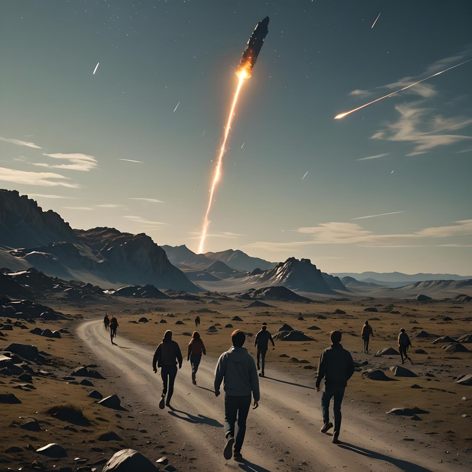 Dramatic Meteor Strike: Cinematic Film Still