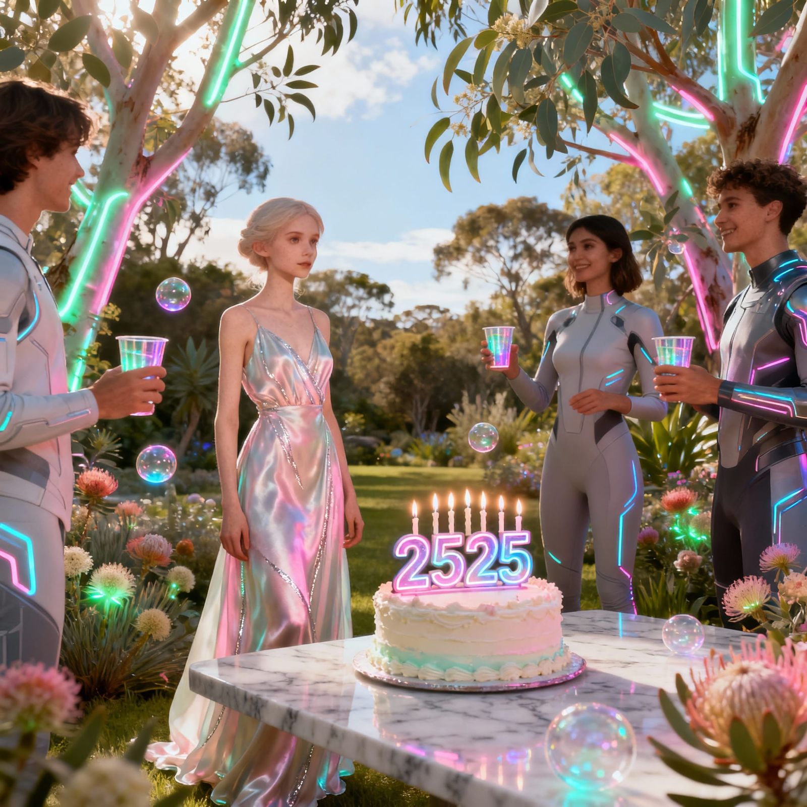 Goddess Birthday Party in Futuristic Australia