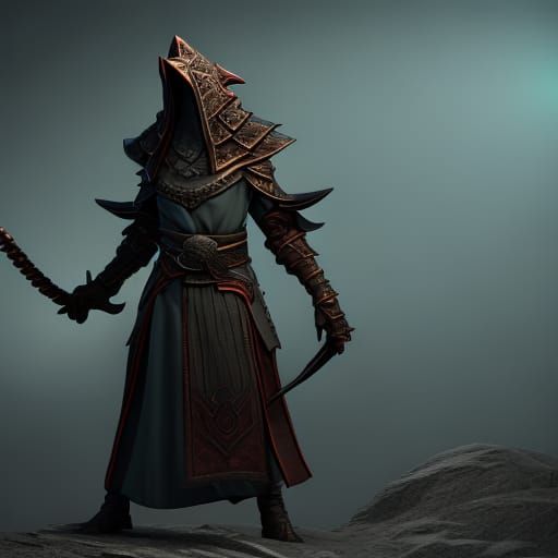 Lizard Cultist Chanting: Dark Fantasy Concept Art