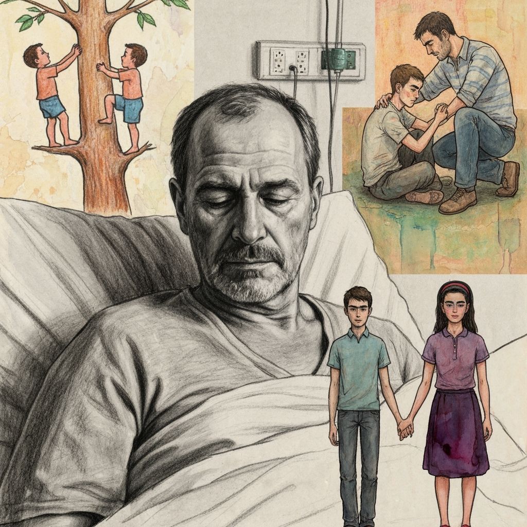 Emotional Storybook Image of Man's Life