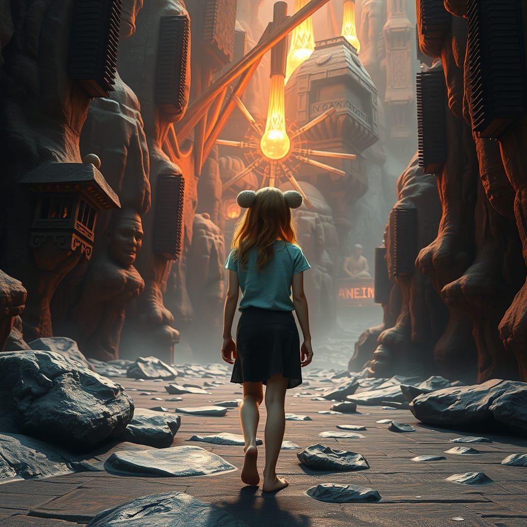 Redhead Girl Visits Silent Hill in 8k Mandelbulb