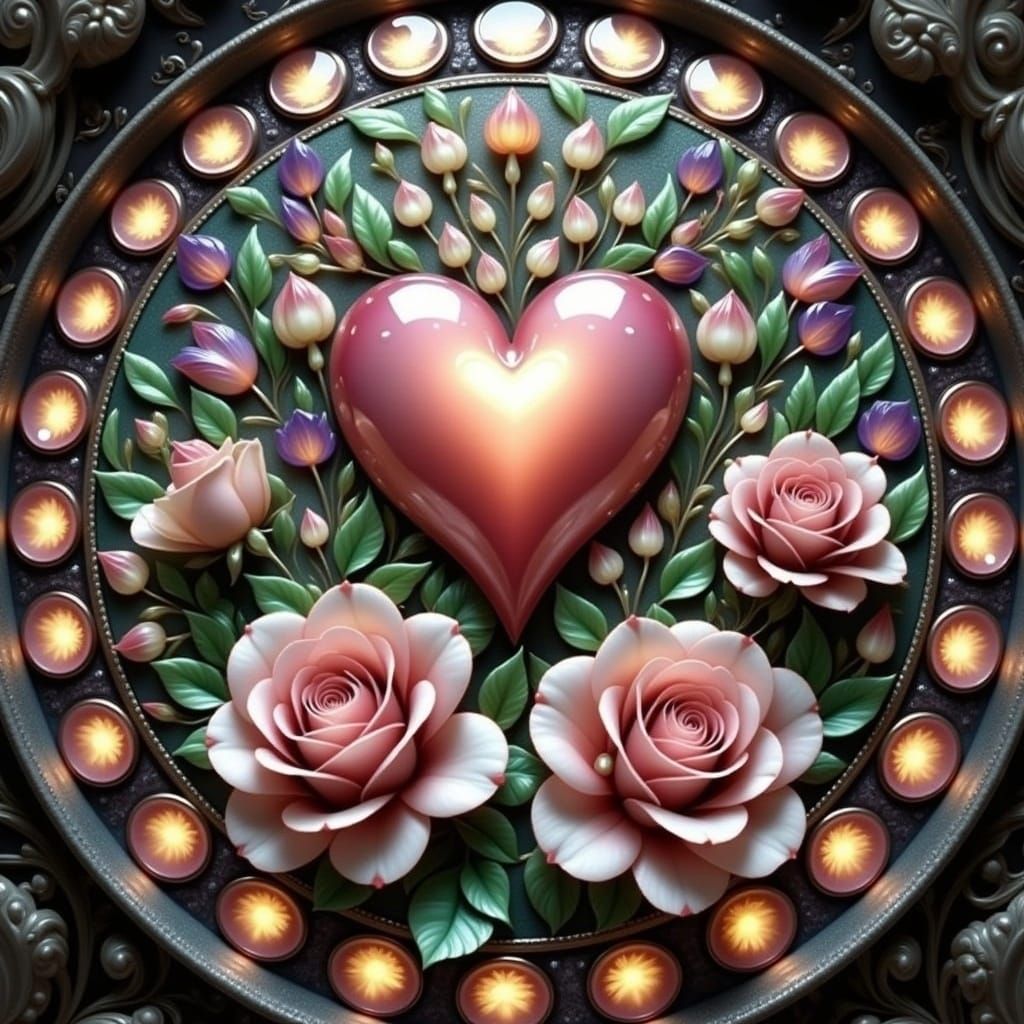 Love Pearl in Whimsical Art Nouveau Style