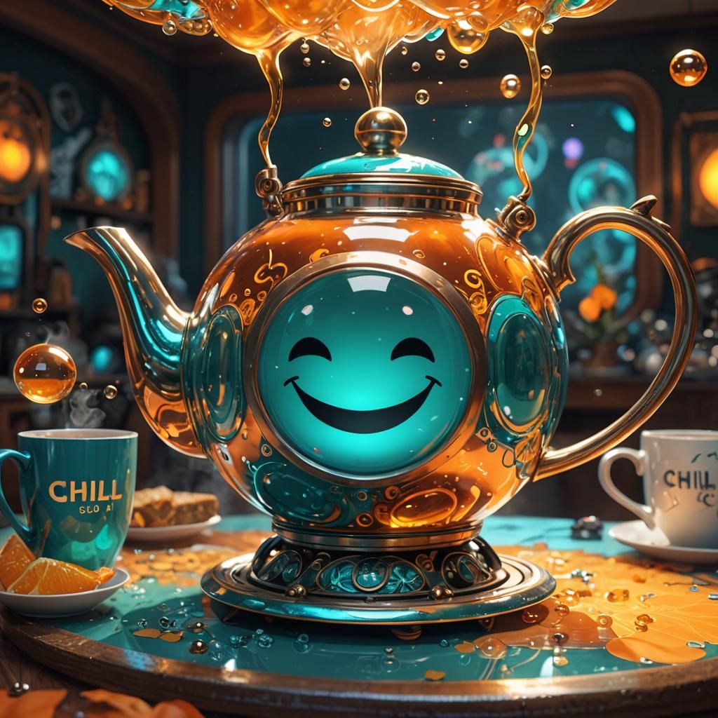 Teapots Chatting: Hot and Cold Concept Art