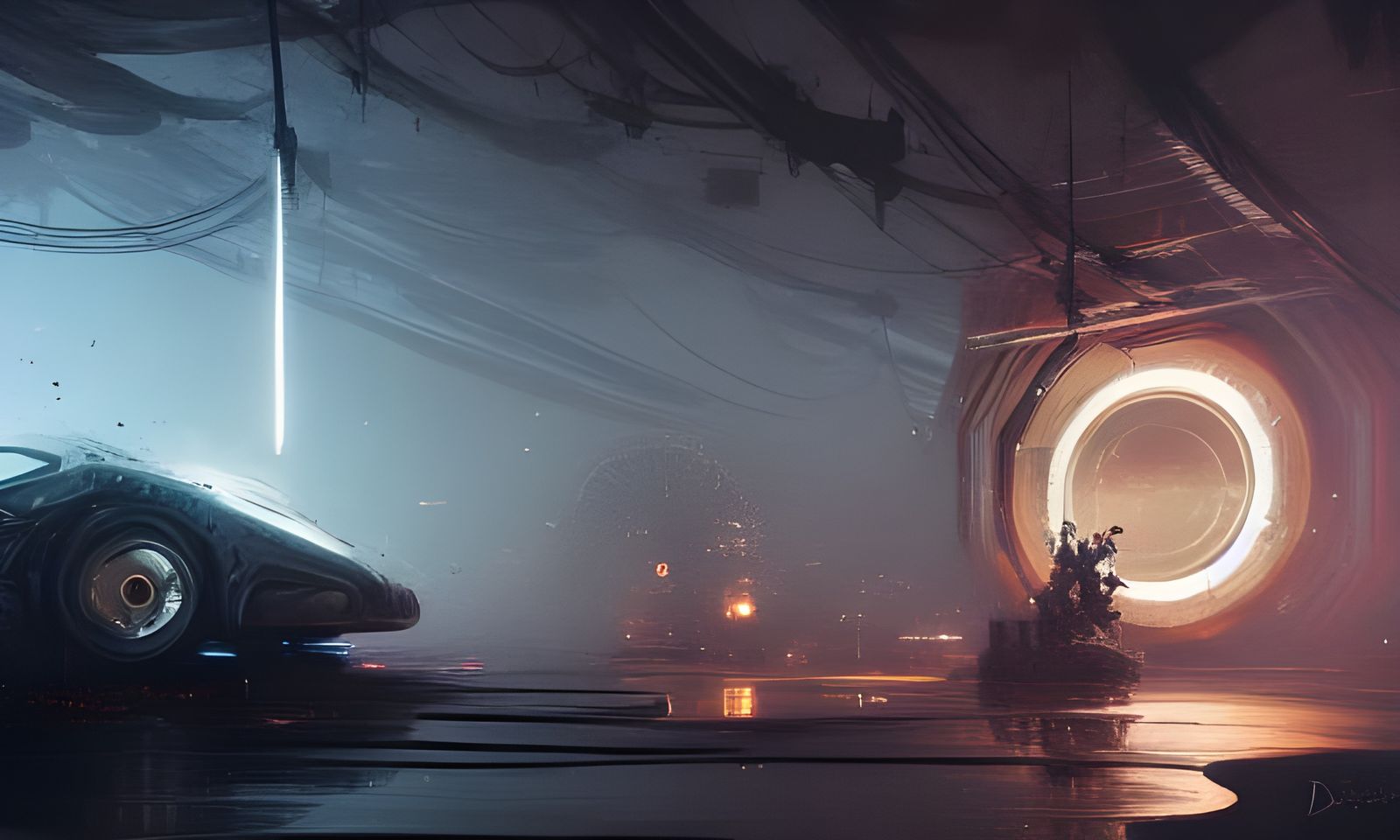 Giant Gear Spins Time in Photorealistic Scene