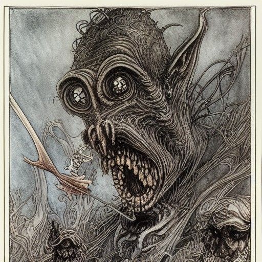 Goblin Portrait in Classic Fantasy Art Style